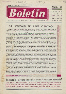 Boletín de la Federación Esperantista Española. Anno 9, n. 2 (1957)