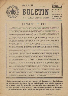 Boletín de la Federación Esperantista Española. Anno 2, n. 2 (1950)
