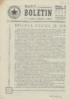 Boletín de la Federación Esperantista Española. Anno 2, n. 5 (1950)