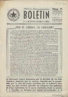 Boletín de la Federación Esperantista Española. Anno 2, n. 11 (1950)