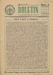 Boletín de la Federación Esperantista Española. Anno 4, n. 5 (1952)