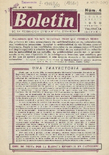 Boletín de la Federación Esperantista Española. Anno 10, n. 4 (1958)