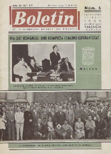 Boletín de la Federación Esperantista Española. Anno 11, n. 5 (1959)