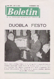 Boletín de la Federación Esperantista Española.Anno 14, n. 6 (1962)