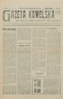 Gazeta Kowelska : tygodnik informacyjny dla Ziem Wschodnich Rzeczypospolitej Polskiej. R. 1, no 14 (1925)