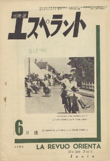 La Revuo Orienta.Jaro 33a, No 6 (1952)