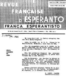Franca Esperantisto.Jaro 34a, No 238 (1966)