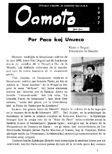 Oomoto. (Jan./Jun. 1977)