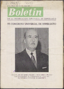 Boletín de la Federación Esperantista Española. Ep. 2, A. 5, n. 160 (1967).
