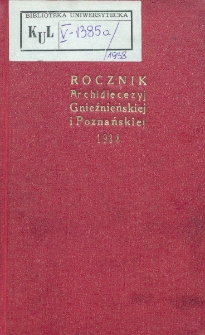 Rocznik Archidiecezyj Gnieźnieńskiej i Poznańskiej 1938