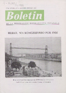 Boletín de la Federación Esperantista Española. Ep. 2, A. 4, n. 17 (1966)