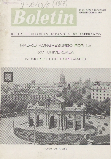 Boletín de la Federación Esperantista Española. Ep. 2, A. 5, n. 164 (1967).