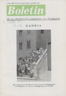 Boletín de la Federación Esperantista Española. Ep. 2, A. 8, n. 179 (1970)