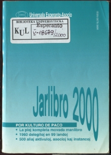Oficiala Jarlibro / Universala Esperanto Asocio. 2000