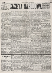 Gazeta Narodowa. R. 16 (1877), nr 41 (21 lutego)
