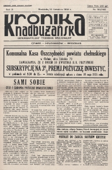 Kronika Nadbużańska : Demokratyczny Tygodnik Regionalny. R. 3, nr 16 (100) (14 kwietnia 1935)