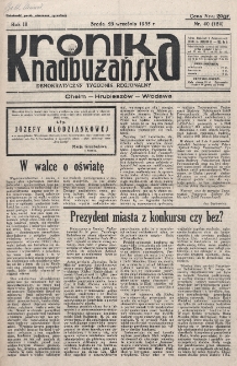 Kronika Nadbużańska : Demokratyczny Tygodnik Regionalny. R. 3, nr 40 (124) (25 września 1935)