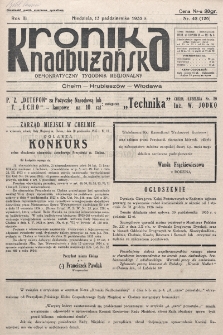 Kronika Nadbużańska : Demokratyczny Tygodnik Regionalny. R. 3, nr 42 (126) (13 października 1935)
