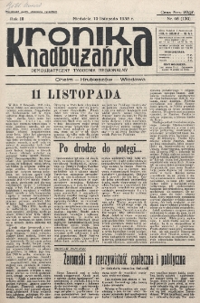 Kronika Nadbużańska : Demokratyczny Tygodnik Regionalny. R. 3, nr 46 (130) (10 listopada 1935)
