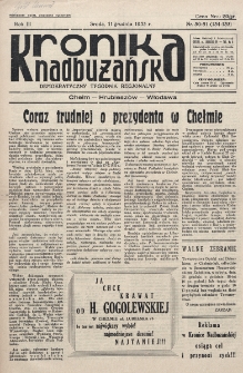 Kronika Nadbużańska : Demokratyczny Tygodnik Regionalny. R. 3, nr 50/51 (134/135) (11 grudnia 1935)