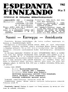 Esparanta Finlando. No. 8 (1962)