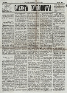 Gazeta Narodowa. R. 12, nr 89 (11 kwietnia 1873)