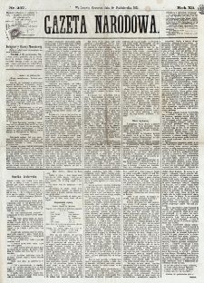 Gazeta Narodowa. R. 12, nr 257 (30 października 1873)