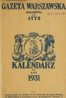 Kalendarz na Rok 1931