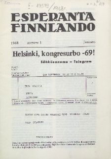 Esparanta Finlando. No. 1 (1968)