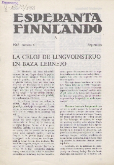 Esparanta Finlando. No. 6 (1968)