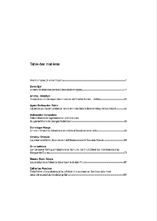 Quêtes Littéraires. N. 1 (2011). Table des matières.