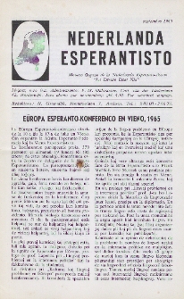 Nederlanda Esperantisto : Jaro 30, no. 9 (1965)