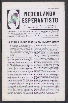 Nederlanda Esperantisto : Jaro 33, no. 7/8 (1968)