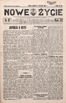 Nowe Życie : tygodnik Chrześcijańskiego Związku Demokratycznego w Grodnie. R. 15, nr 67 (1 września 1932)