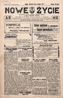 Nowe Życie : tygodnik Chrześcijańskiego Związku Demokratycznego w Grodnie. R. 20, nr 94 (28 listopada 1937)