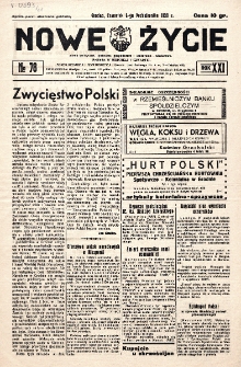 Nowe Życie : tygodnik Chrześcijańskiego Związku Demokratycznego w Grodnie. R. 21, nr 78 (6 października 1938)