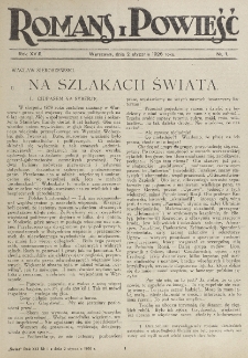 Roman i Powieść. R. 18, nr 1 (2 stycznia 1926)