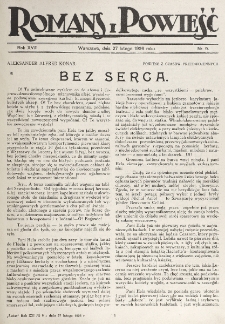 Romans i Powieść. R. 18, nr 9 (27 lutego 1926)