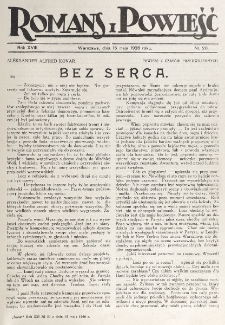 Romans i Powieść. R. 18, nr 20 (15 maja 1926)