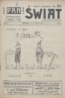 Świat : pismo tygodniowe ilustrowane poświęcone życiu społecznemu, literaturze i sztuce. R. 16 (1921), nr 35 (27 sierpnia)