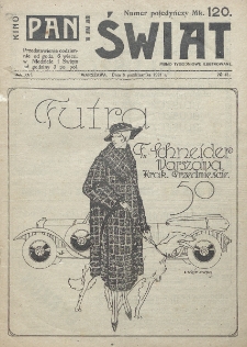 Świat : pismo tygodniowe ilustrowane poświęcone życiu społecznemu, literaturze i sztuce. R. 16 (1921), nr 41 (8 października)