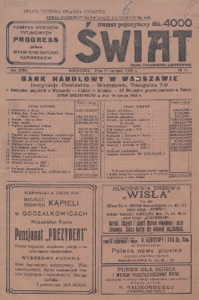 Świat : pismo tygodniowe ilustrowane poświęcone życiu społecznemu, literaturze i sztuce. R. 18 (1923), nr 16 (21 kwietnia)