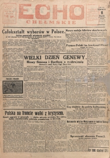 Echo Chełmskie. R. 1, nr 33 (1 czerwiec 1934)