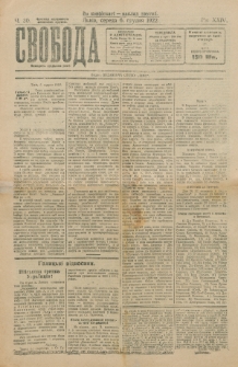 Svoboda : polïtične, pros'vitne i gospodarske pis'mo dlâ narodu. Rik 24 , č. 30 (1922)