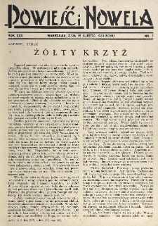 Powieść i Nowela. R. 22, nr 7 (15 lutego 1930)