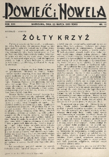 Powieść i Nowela. R. 22, nr 12 (22 marca 1930)