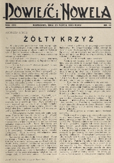 Powieść i Nowela. R. 22, nr 13 (29 marca 1930)