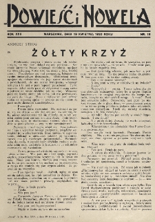 Powieść i Nowela. R. 22, nr 16 (19 kwietnia 1930)
