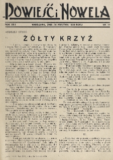 Powieść i Nowela. R. 22, nr 17 (26 kwietnia 1930)