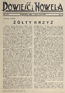 Powieść i Nowela. R. 22, nr 20 (17 maja 1930)
